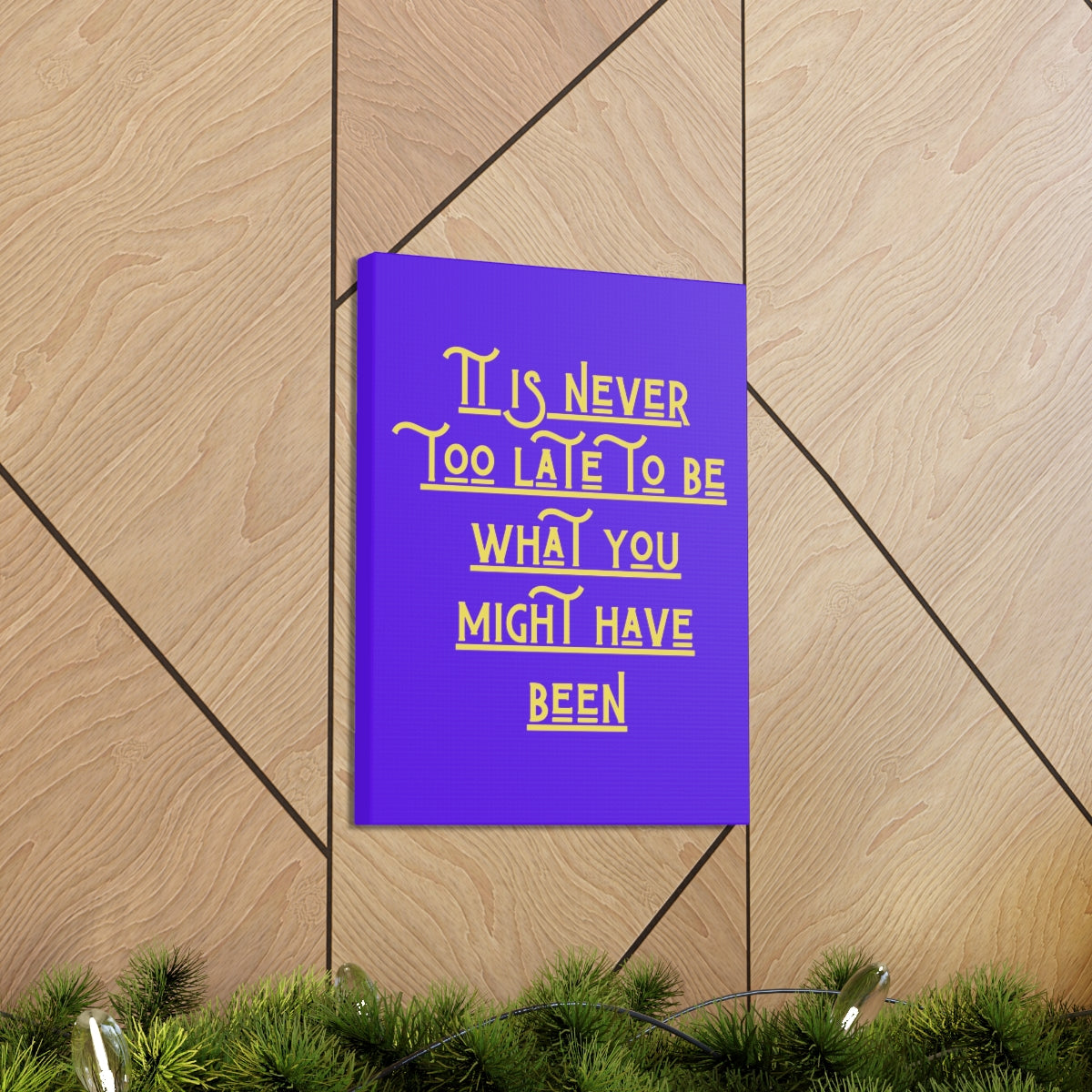 Scripture Walls Inspirational Wall Art Never Too Late Motivation Wall Decor for Home Office Gym Inspiring Success Quote Print Ready to Hang Unframed-Express Your Love Gifts