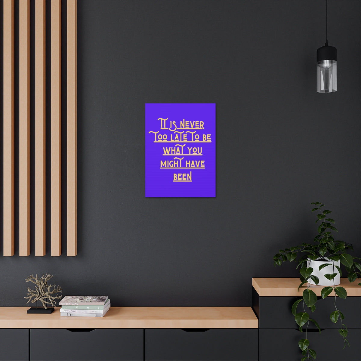 Scripture Walls Inspirational Wall Art Never Too Late Motivation Wall Decor for Home Office Gym Inspiring Success Quote Print Ready to Hang Unframed-Express Your Love Gifts