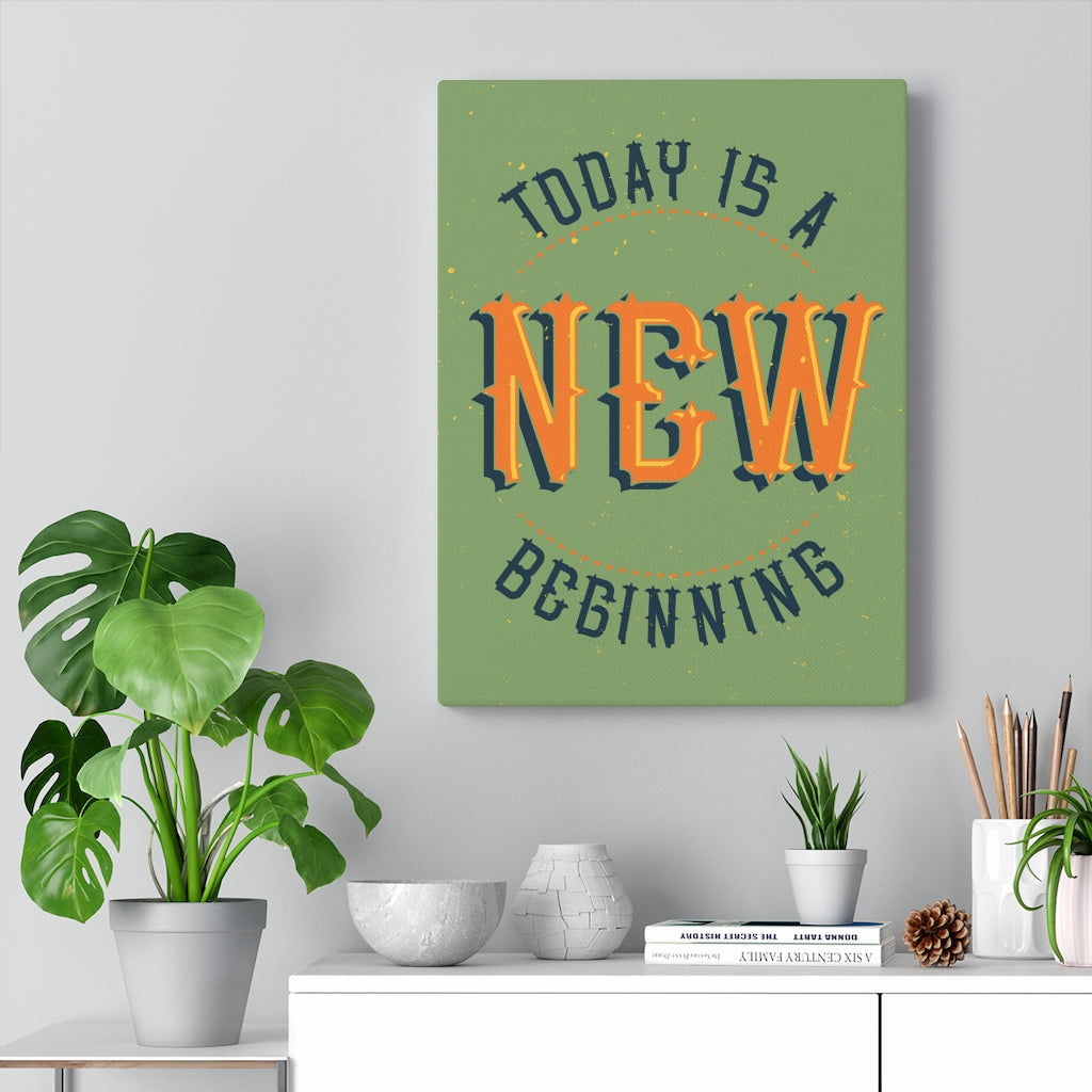 Scripture Walls Inspirational Wall Art New Beginning Wall Art Motivational Motto Inspiring Prints Artwork Decor Ready to Hang Unframed-Express Your Love Gifts