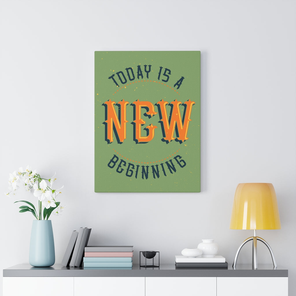 Scripture Walls Inspirational Wall Art New Beginning Wall Art Motivational Motto Inspiring Prints Artwork Decor Ready to Hang Unframed-Express Your Love Gifts