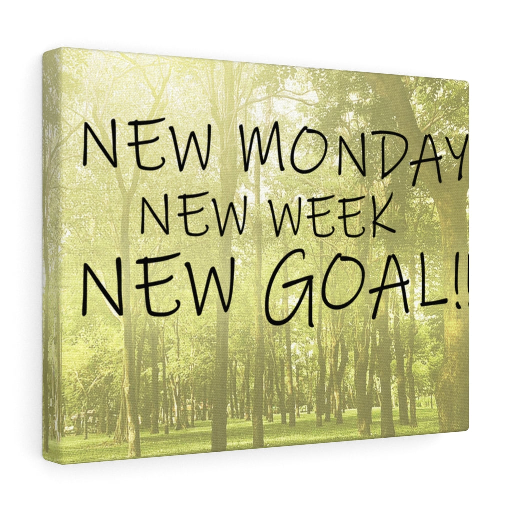Scripture Walls Inspirational Wall Art New Monday New Goal Plain Motivational Print Ready to Hang Artwork Unframed-Express Your Love Gifts