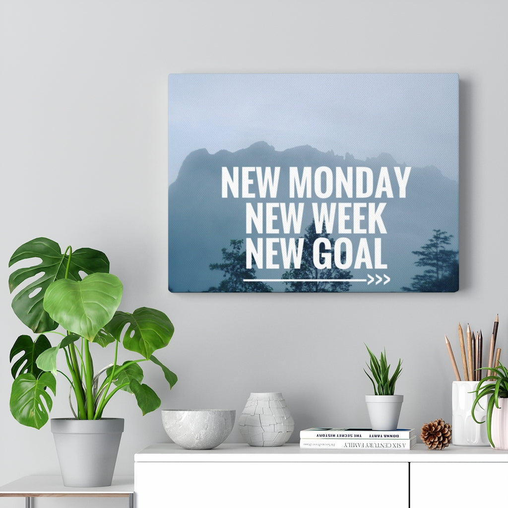 Scripture Walls Inspirational Wall Art New Week New Goal Motivational Print Ready to Hang Artwork Unframed-Express Your Love Gifts
