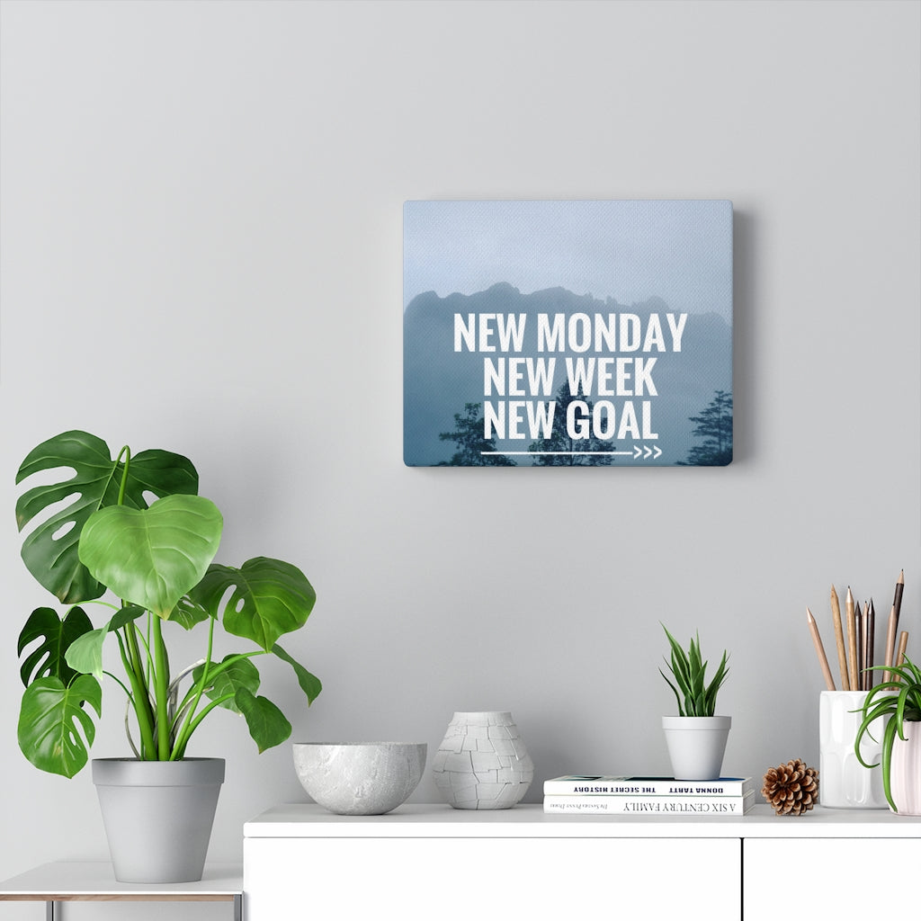 Scripture Walls Inspirational Wall Art New Week New Goal Motivational Print Ready to Hang Artwork Unframed-Express Your Love Gifts