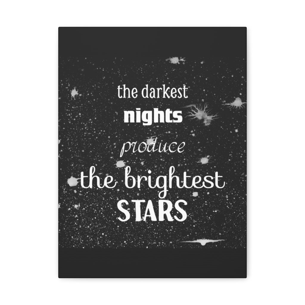 Scripture Walls Inspirational Wall Art Nights Produce Brightest Stars Motivation Wall Decor for Home Office Gym Inspiring Success Quote Print Ready to Hang Unframed-Express Your Love Gifts