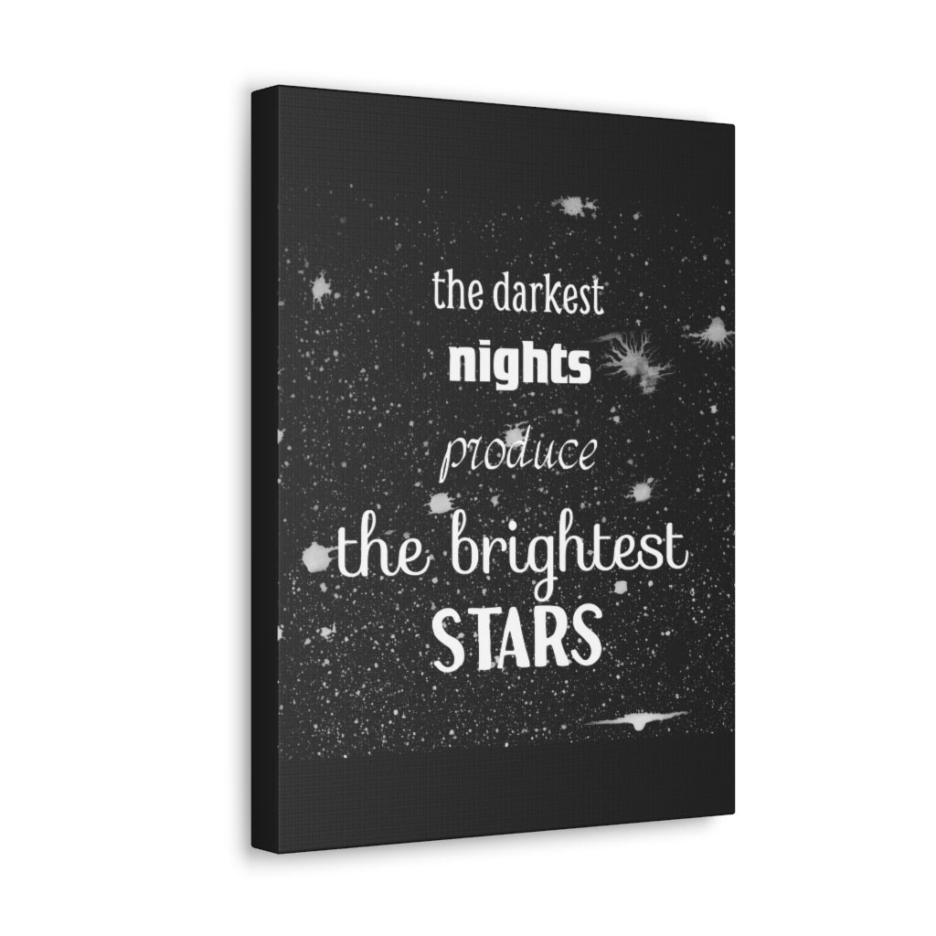 Scripture Walls Inspirational Wall Art Nights Produce Brightest Stars Motivation Wall Decor for Home Office Gym Inspiring Success Quote Print Ready to Hang Unframed-Express Your Love Gifts