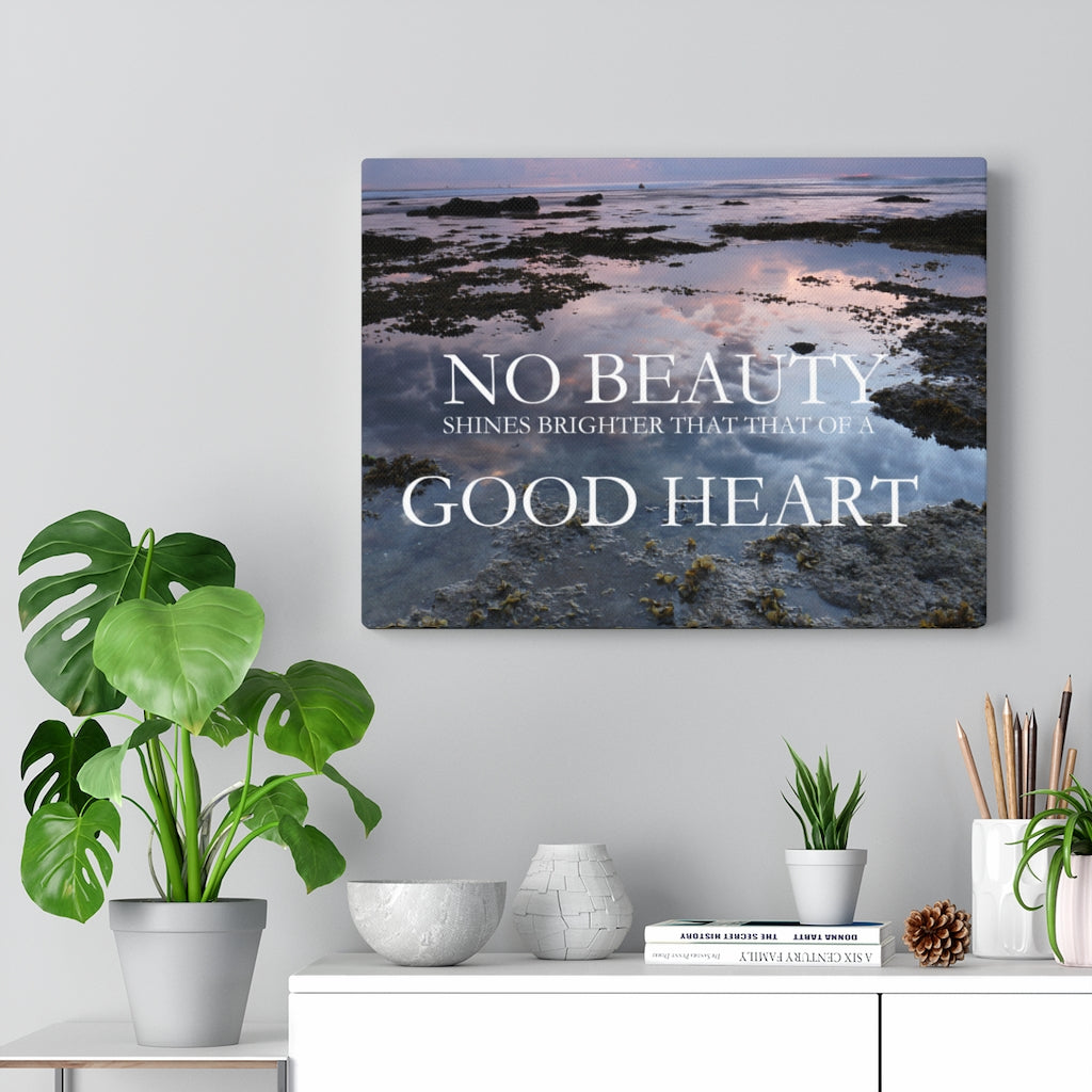 Scripture Walls Inspirational Wall Art No Beauty Good Heart Motivational Print Ready to Hang Artwork Unframed-Express Your Love Gifts