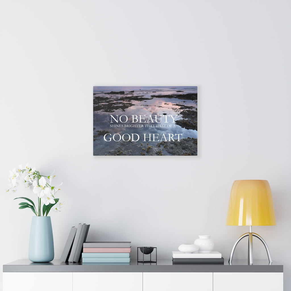 Scripture Walls Inspirational Wall Art No Beauty Good Heart Motivational Print Ready to Hang Artwork Unframed-Express Your Love Gifts