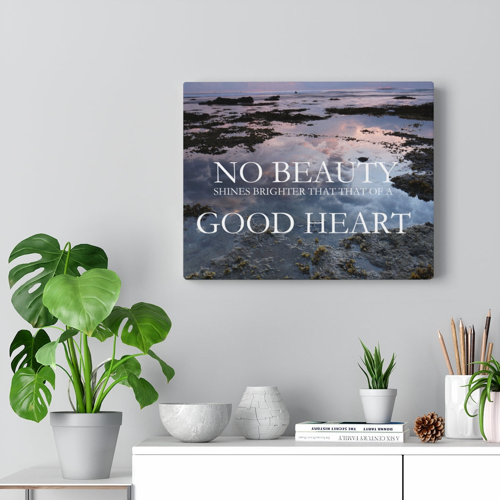 Scripture Walls Inspirational Wall Art No Beauty Good Heart Motivational Print Ready to Hang Artwork Unframed-Express Your Love Gifts