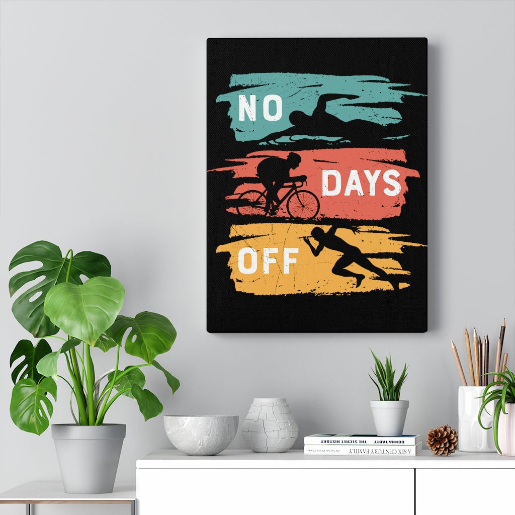 Scripture Walls Inspirational Wall Art No Days Off Colors Wall Art Motivation Wall Decor for Home Office Gym Inspiring Success Quote Print Ready to Hang Unframed-Express Your Love Gifts