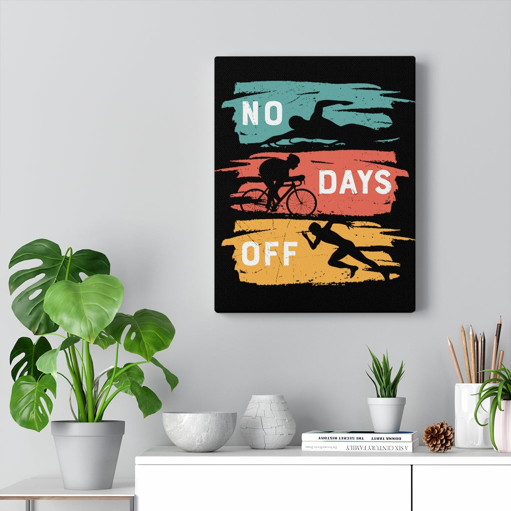 Scripture Walls Inspirational Wall Art No Days Off Colors Wall Art Motivation Wall Decor for Home Office Gym Inspiring Success Quote Print Ready to Hang Unframed-Express Your Love Gifts