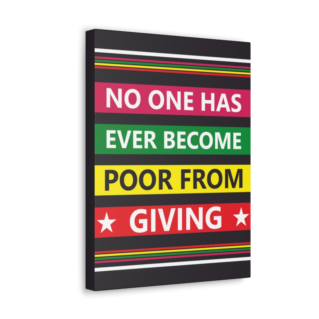 Scripture Walls Inspirational Wall Art No One Become Poor Motivation Wall Decor for Home Office Gym Inspiring Success Quote Print Ready to Hang Unframed-Express Your Love Gifts