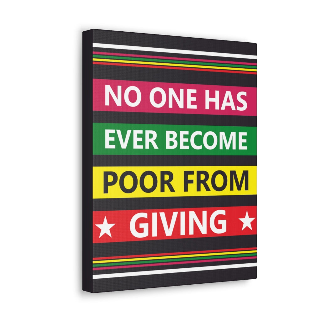 Scripture Walls Inspirational Wall Art No One Become Poor Motivation Wall Decor for Home Office Gym Inspiring Success Quote Print Ready to Hang Unframed-Express Your Love Gifts