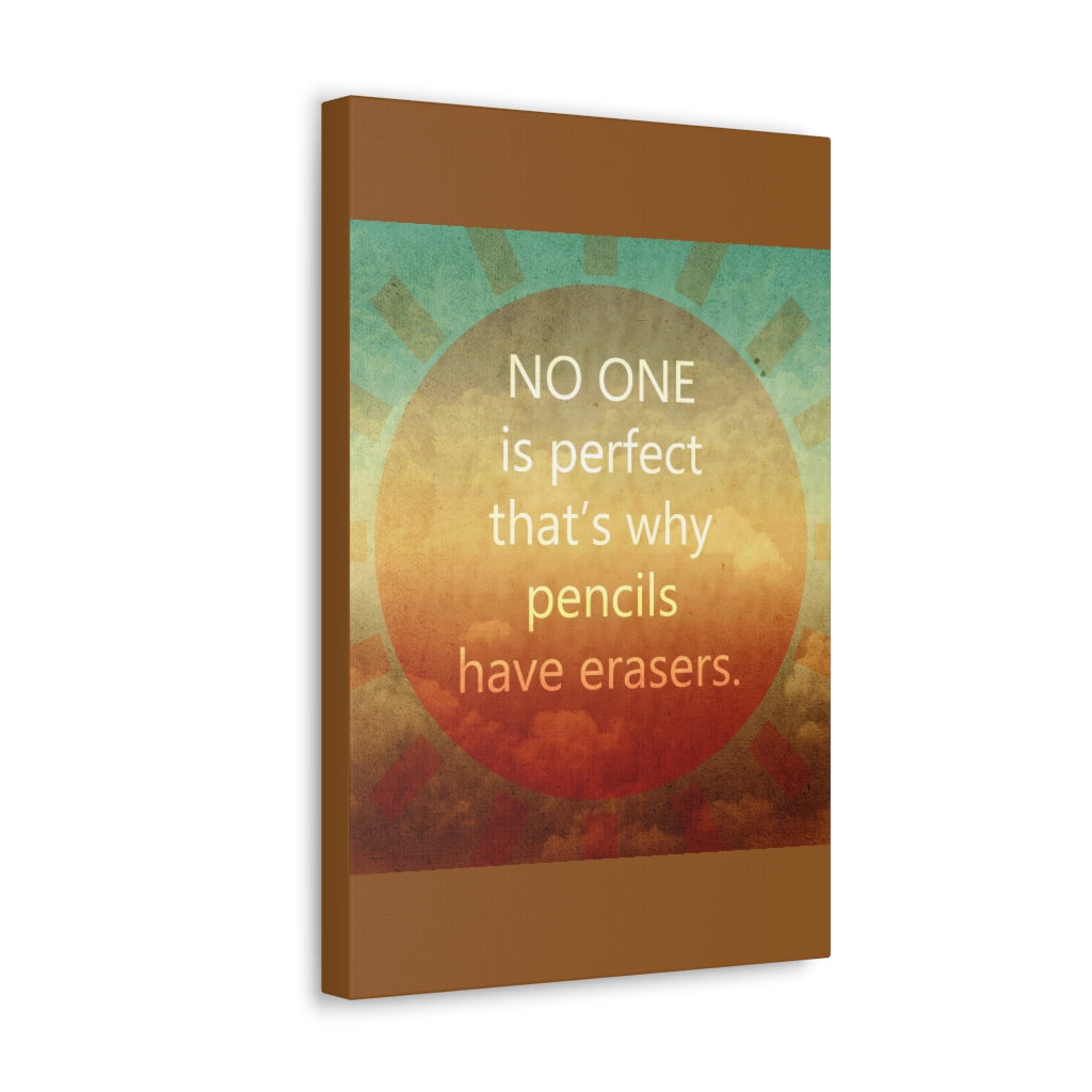 Scripture Walls Inspirational Wall Art No One Is Perfect Motivation Wall Decor for Home Office Gym Inspiring Success Quote Print Ready to Hang Unframed-Express Your Love Gifts