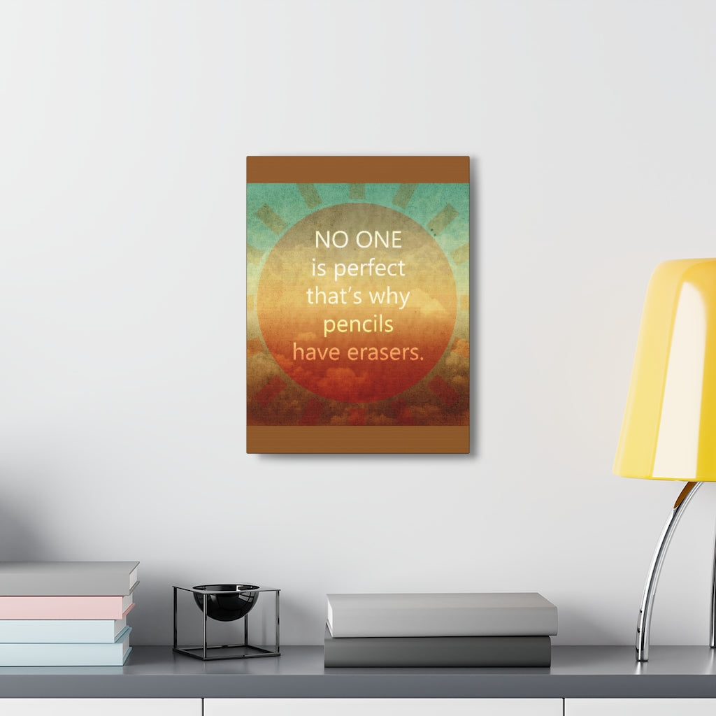 Scripture Walls Inspirational Wall Art No One Is Perfect Motivation Wall Decor for Home Office Gym Inspiring Success Quote Print Ready to Hang Unframed-Express Your Love Gifts