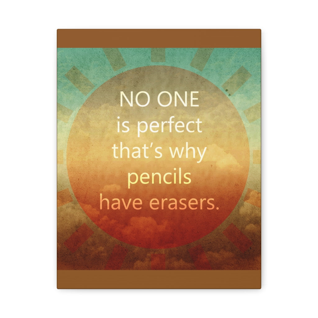 Scripture Walls Inspirational Wall Art No One Is Perfect Motivation Wall Decor for Home Office Gym Inspiring Success Quote Print Ready to Hang Unframed-Express Your Love Gifts