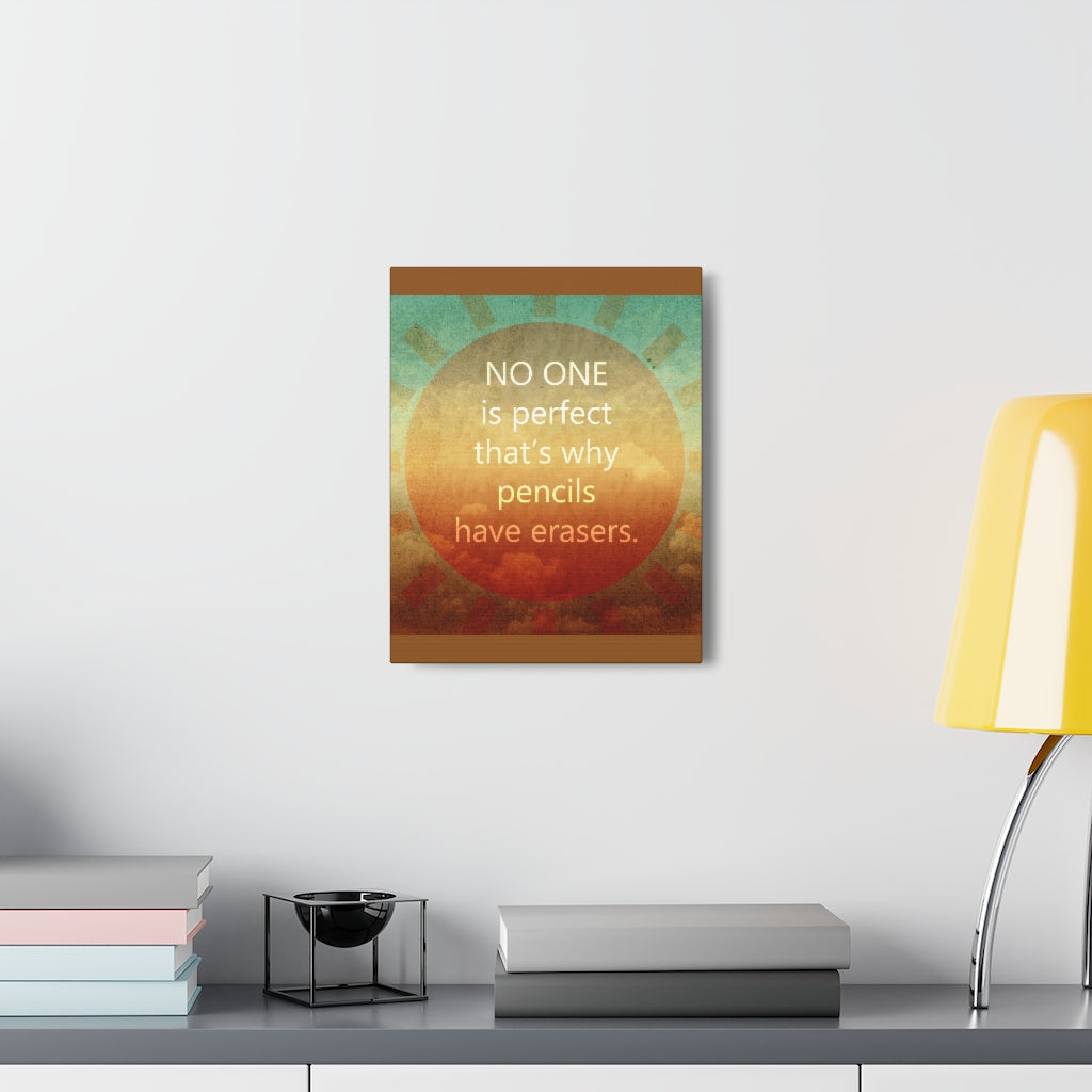 Scripture Walls Inspirational Wall Art No One Is Perfect Motivation Wall Decor for Home Office Gym Inspiring Success Quote Print Ready to Hang Unframed-Express Your Love Gifts