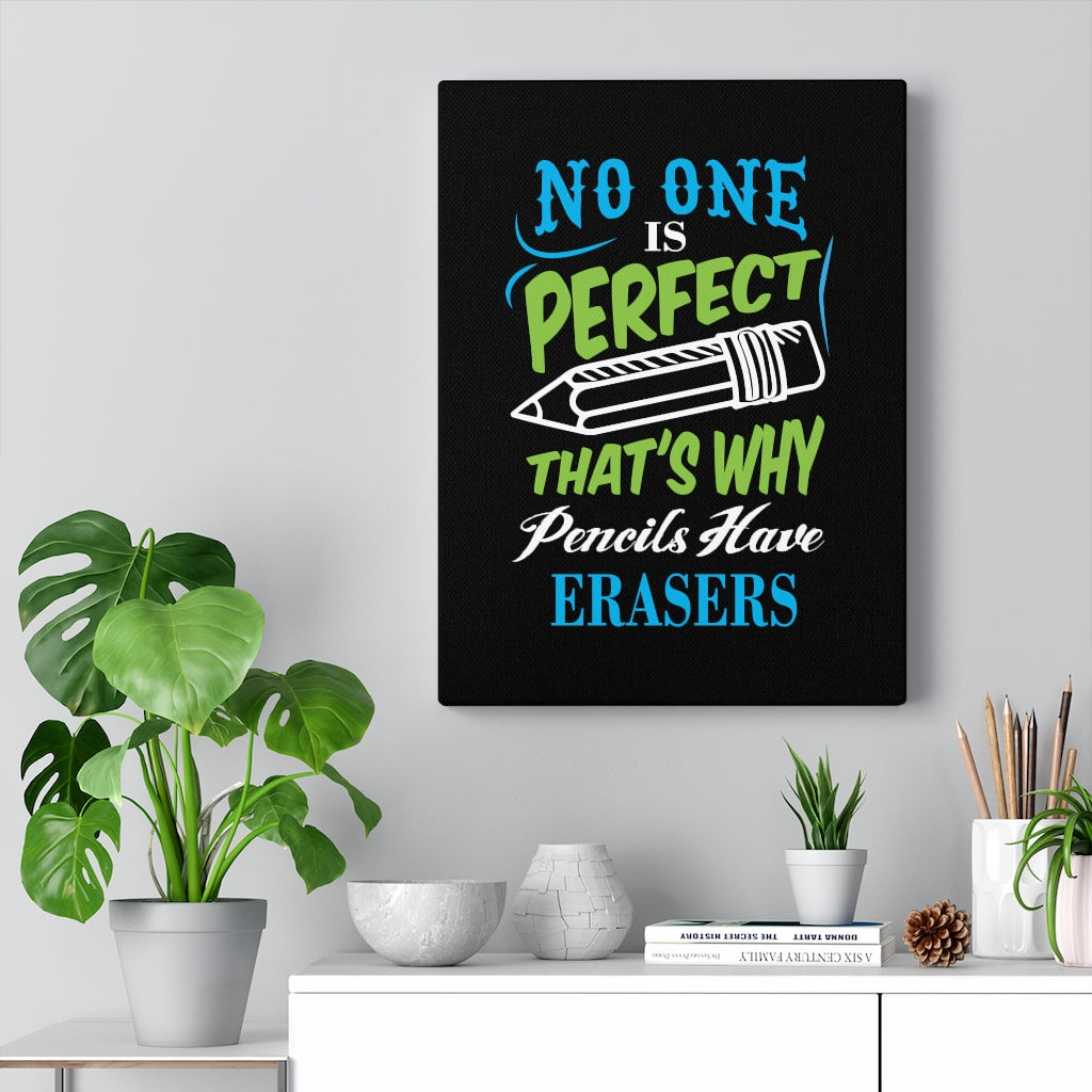 Scripture Walls Inspirational Wall Art No One Is Perfect Wall Art Motivational Motto Inspiring Prints Artwork Decor Ready to Hang Unframed-Express Your Love Gifts