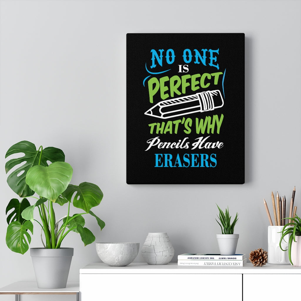 Scripture Walls Inspirational Wall Art No One Is Perfect Wall Art Motivational Motto Inspiring Prints Artwork Decor Ready to Hang Unframed-Express Your Love Gifts