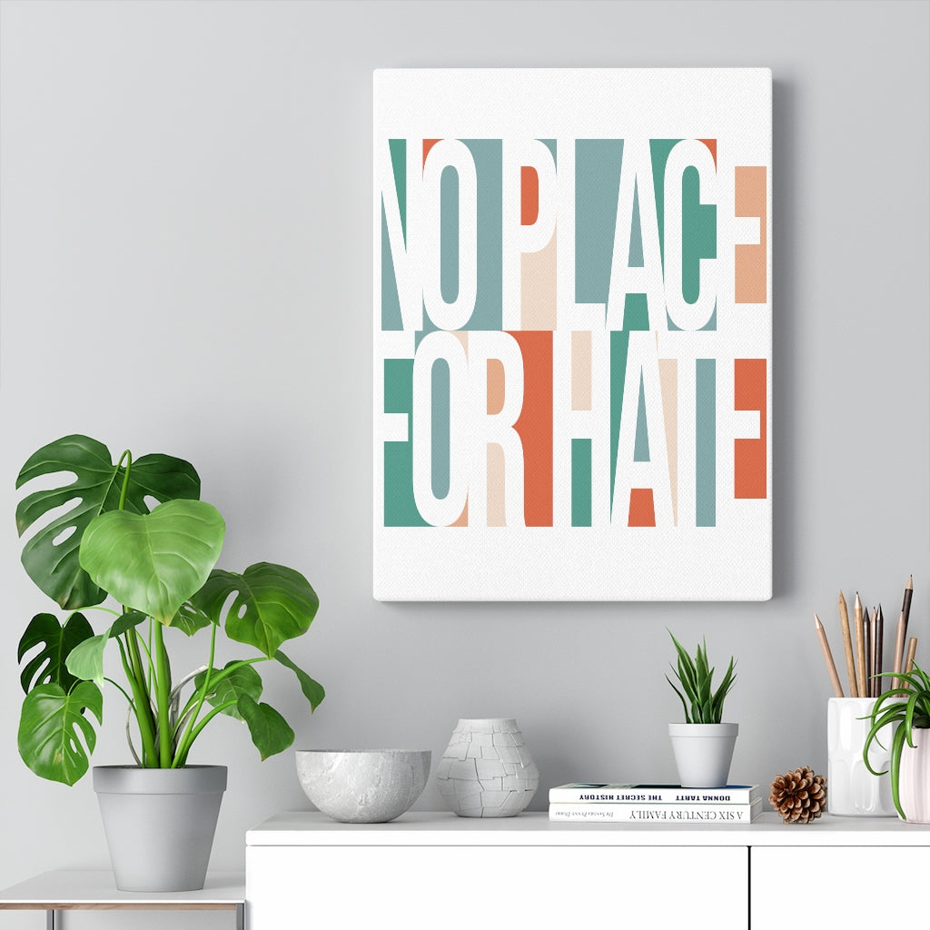 Scripture Walls Inspirational Wall Art No Place For Hate Wall Art Motivation Wall Decor for Home Office Gym Inspiring Success Quote Print Ready to Hang Unframed-Express Your Love Gifts