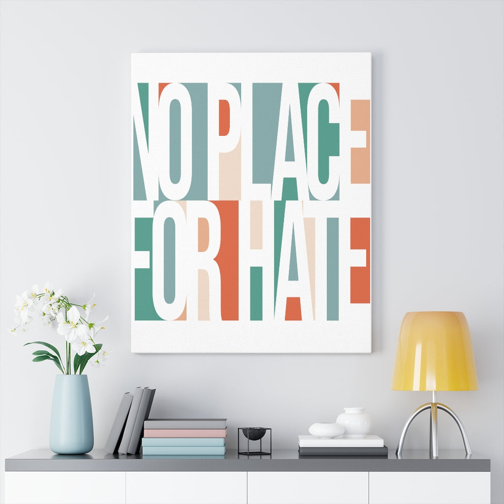 Scripture Walls Inspirational Wall Art No Place For Hate Wall Art Motivation Wall Decor for Home Office Gym Inspiring Success Quote Print Ready to Hang Unframed-Express Your Love Gifts