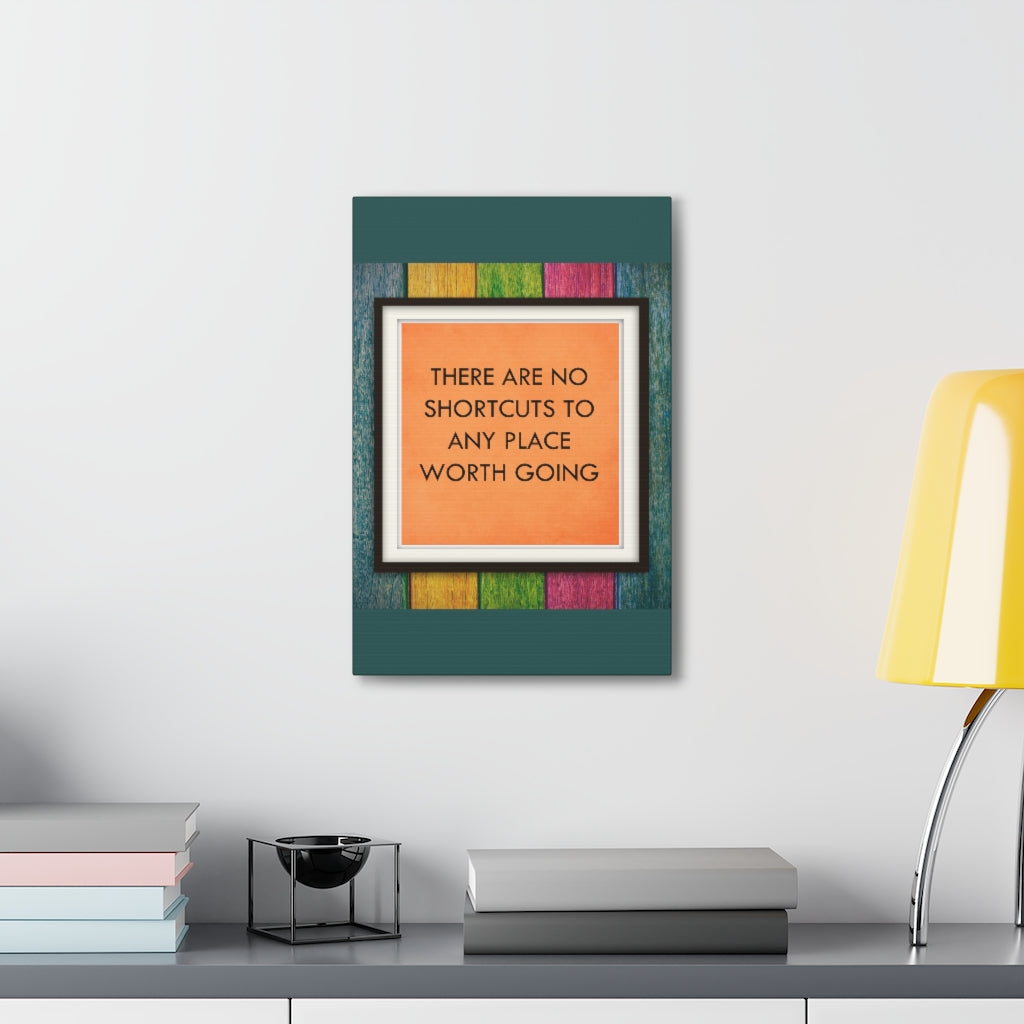 Scripture Walls Inspirational Wall Art No Shortcuts To Worth Going Motivation Wall Decor for Home Office Gym Inspiring Success Quote Print Ready to Hang Unframed-Express Your Love Gifts