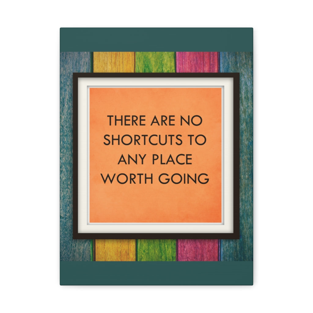 Scripture Walls Inspirational Wall Art No Shortcuts To Worth Going Motivation Wall Decor for Home Office Gym Inspiring Success Quote Print Ready to Hang Unframed-Express Your Love Gifts