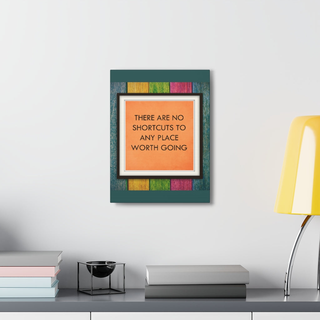 Scripture Walls Inspirational Wall Art No Shortcuts To Worth Going Motivation Wall Decor for Home Office Gym Inspiring Success Quote Print Ready to Hang Unframed-Express Your Love Gifts