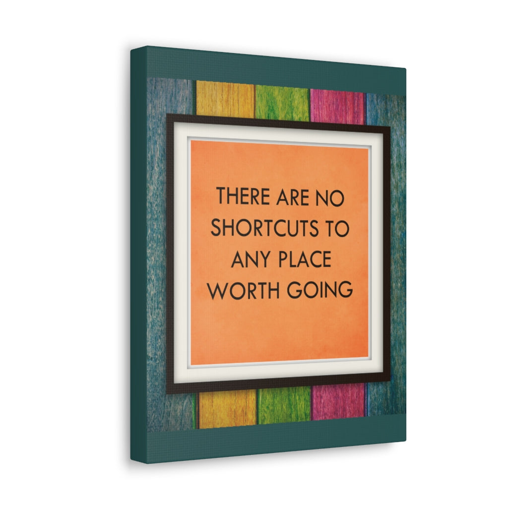 Scripture Walls Inspirational Wall Art No Shortcuts To Worth Going Motivation Wall Decor for Home Office Gym Inspiring Success Quote Print Ready to Hang Unframed-Express Your Love Gifts