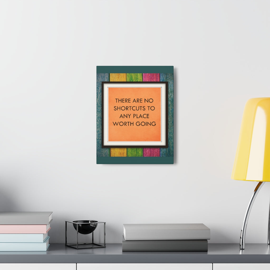 Scripture Walls Inspirational Wall Art No Shortcuts To Worth Going Motivation Wall Decor for Home Office Gym Inspiring Success Quote Print Ready to Hang Unframed-Express Your Love Gifts