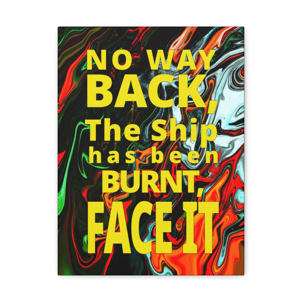 Scripture Walls Inspirational Wall Art No Way Back Motivation Wall Decor for Home Office Gym Inspiring Success Quote Print Ready to Hang Unframed-Express Your Love Gifts