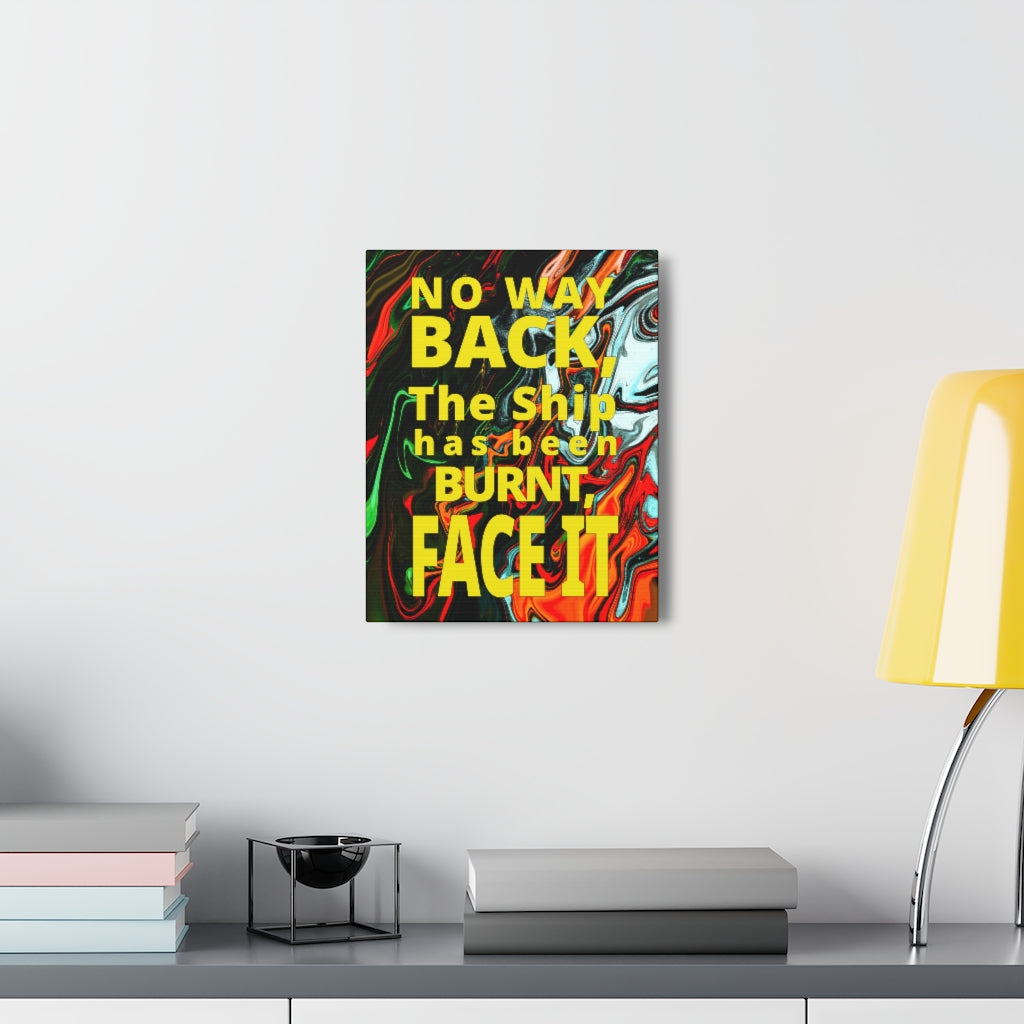 Scripture Walls Inspirational Wall Art No Way Back Motivation Wall Decor for Home Office Gym Inspiring Success Quote Print Ready to Hang Unframed-Express Your Love Gifts