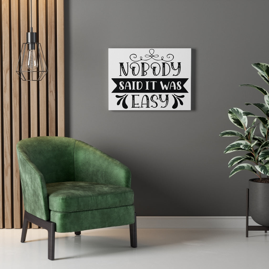 Scripture Walls Inspirational Wall Art Nobody Said It Was Easy Wall Art Motivation Wall Decor for Home Office Gym Inspiring Success Quote Print Ready to Hang Unframed-Express Your Love Gifts