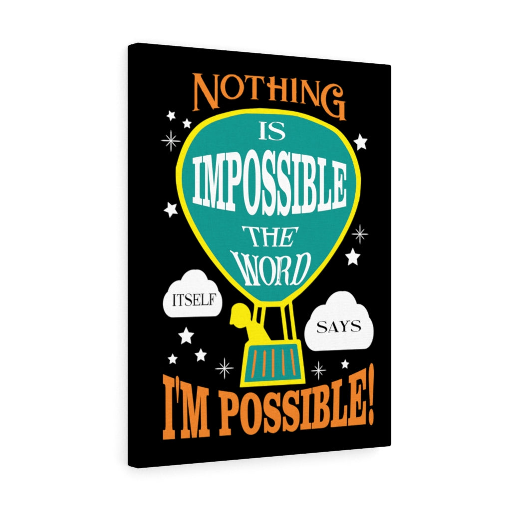 Scripture Walls Inspirational Wall Art Nothing Is Impossible Baloon Wall Art Motivational Motto Inspiring Prints Artwork Decor Ready to Hang Unframed-Express Your Love Gifts