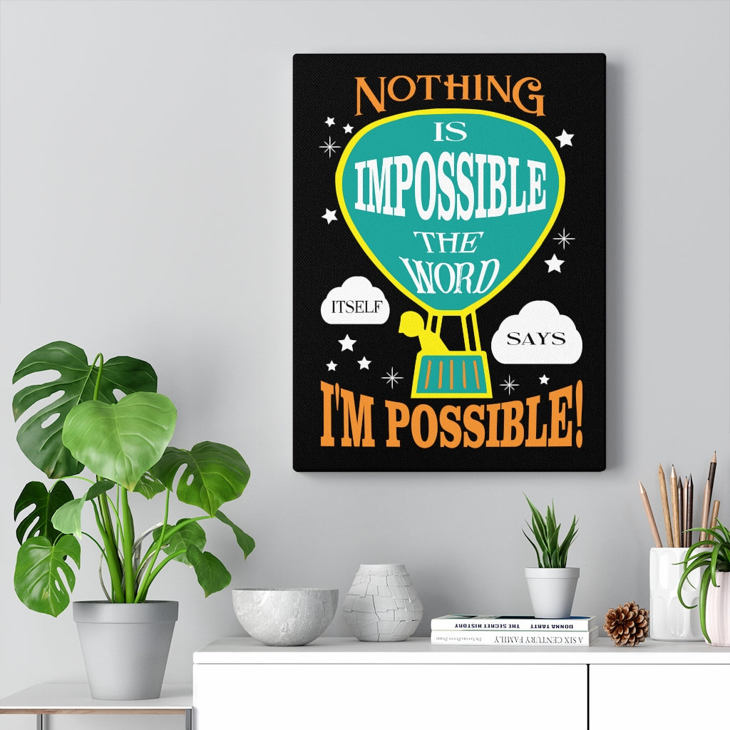 Scripture Walls Inspirational Wall Art Nothing Is Impossible Baloon Wall Art Motivational Motto Inspiring Prints Artwork Decor Ready to Hang Unframed-Express Your Love Gifts