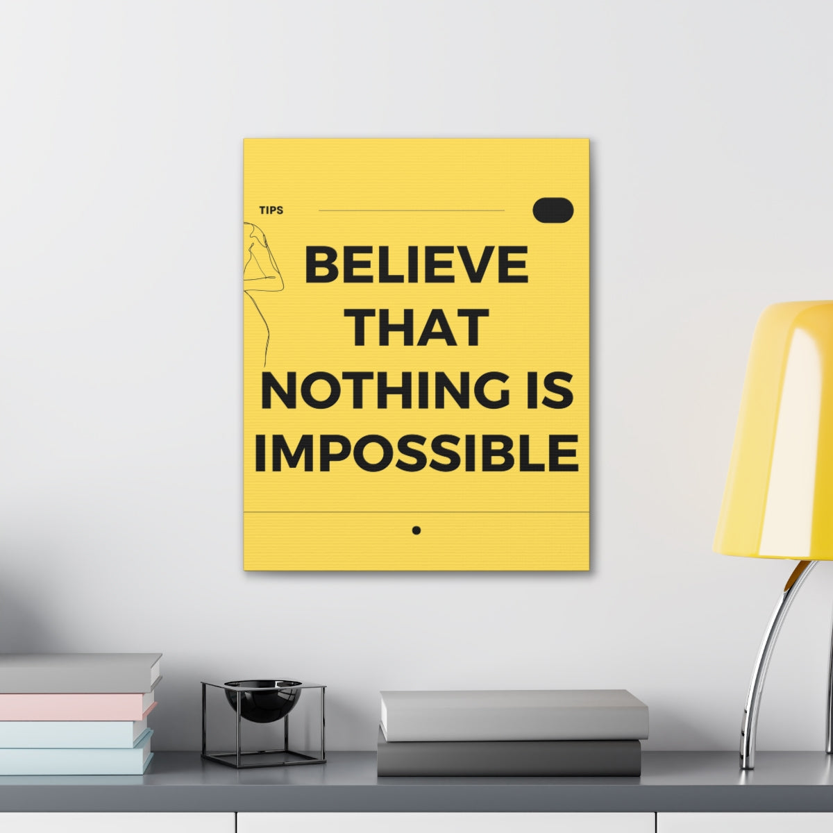 Scripture Walls Inspirational Wall Art Nothing Is Impossible Motivation Wall Decor for Home Office Gym Inspiring Success Quote Print Ready to Hang Unframed-Express Your Love Gifts