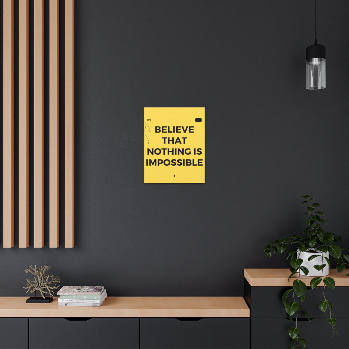 Scripture Walls Inspirational Wall Art Nothing Is Impossible Motivation Wall Decor for Home Office Gym Inspiring Success Quote Print Ready to Hang Unframed-Express Your Love Gifts