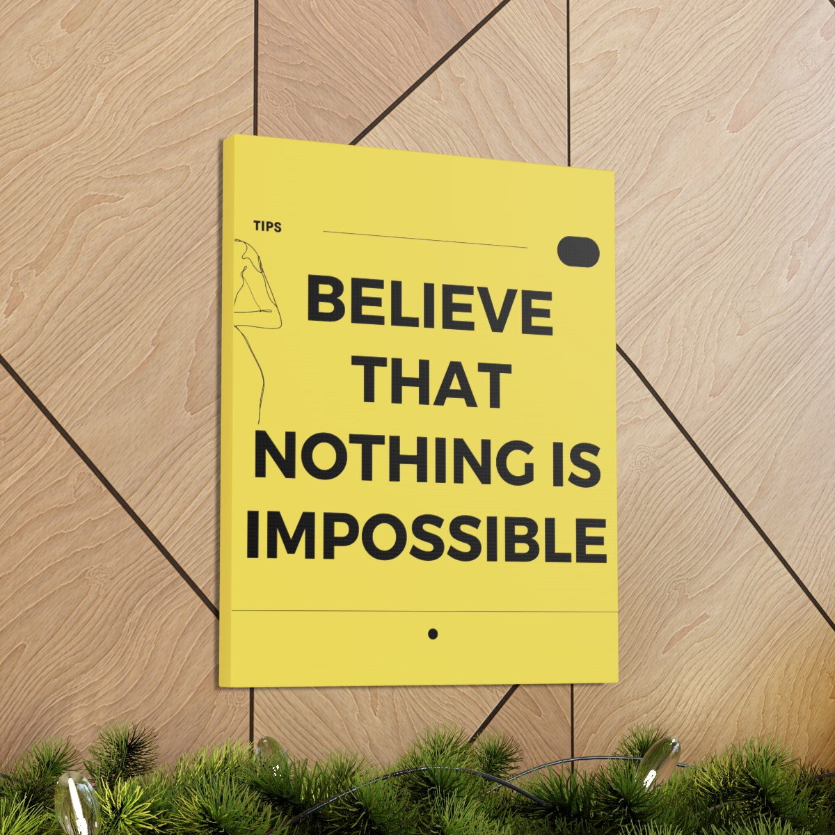 Scripture Walls Inspirational Wall Art Nothing Is Impossible Motivation Wall Decor for Home Office Gym Inspiring Success Quote Print Ready to Hang Unframed-Express Your Love Gifts