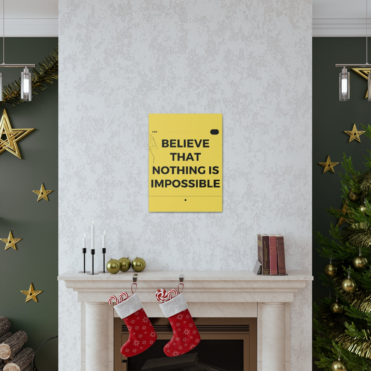 Scripture Walls Inspirational Wall Art Nothing Is Impossible Motivation Wall Decor for Home Office Gym Inspiring Success Quote Print Ready to Hang Unframed-Express Your Love Gifts