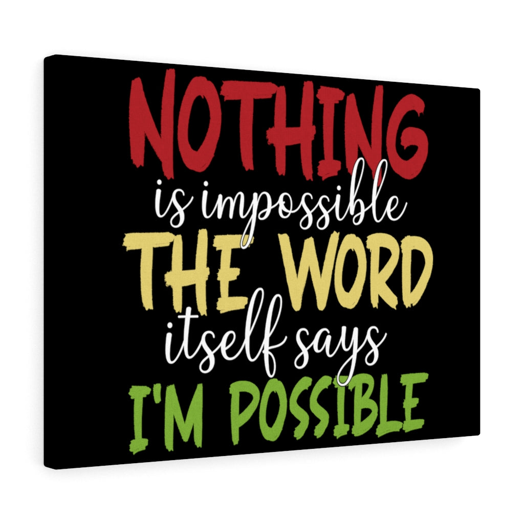 Scripture Walls Inspirational Wall Art Nothing is Impossible Wall Art Motivation Wall Decor for Home Office Gym Inspiring Success Quote Print Ready to Hang Unframed-Express Your Love Gifts