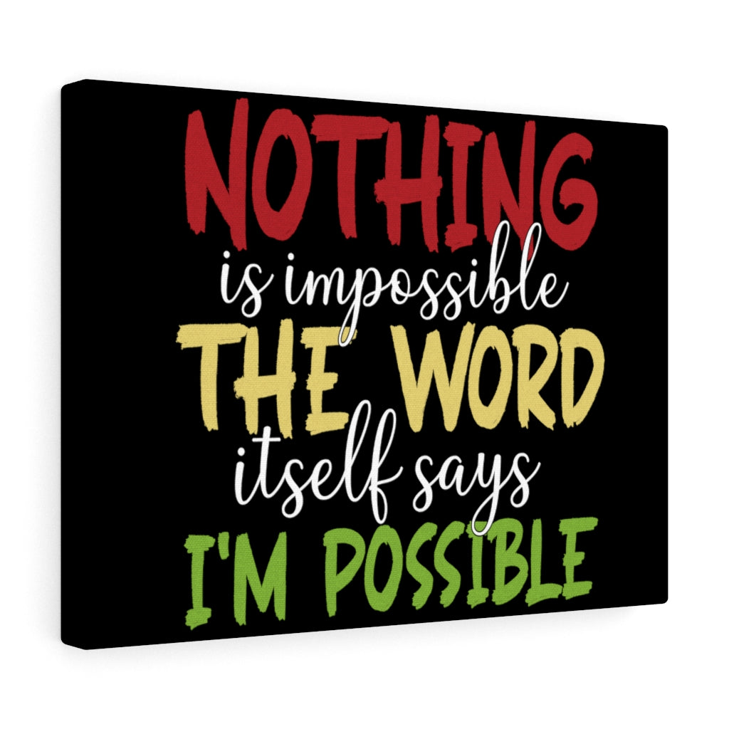 Scripture Walls Inspirational Wall Art Nothing is Impossible Wall Art Motivation Wall Decor for Home Office Gym Inspiring Success Quote Print Ready to Hang Unframed-Express Your Love Gifts
