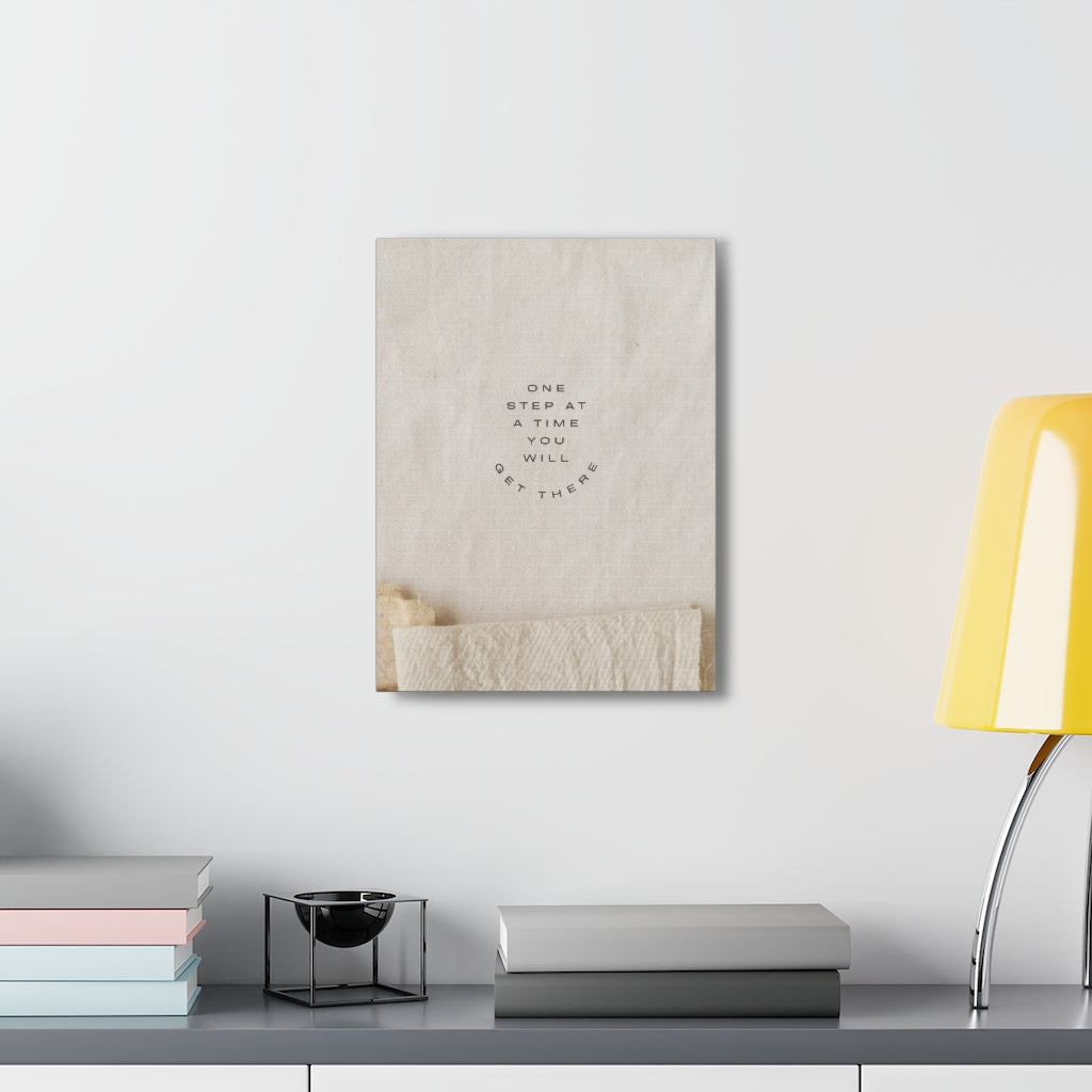 Scripture Walls Inspirational Wall Art One Step At A Time Motivation Wall Decor for Home Office Gym Inspiring Success Quote Print Ready to Hang Unframed-Express Your Love Gifts