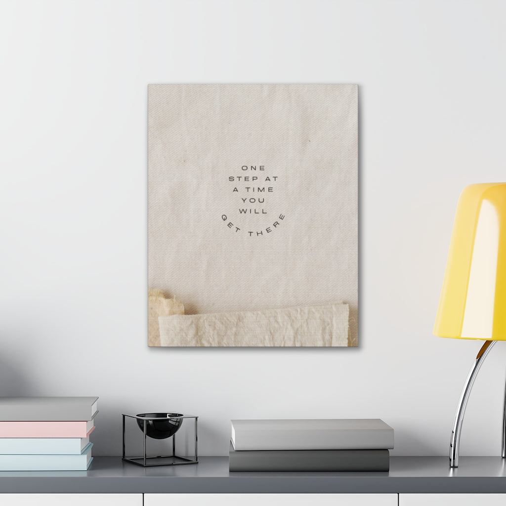 Scripture Walls Inspirational Wall Art One Step At A Time Motivation Wall Decor for Home Office Gym Inspiring Success Quote Print Ready to Hang Unframed-Express Your Love Gifts