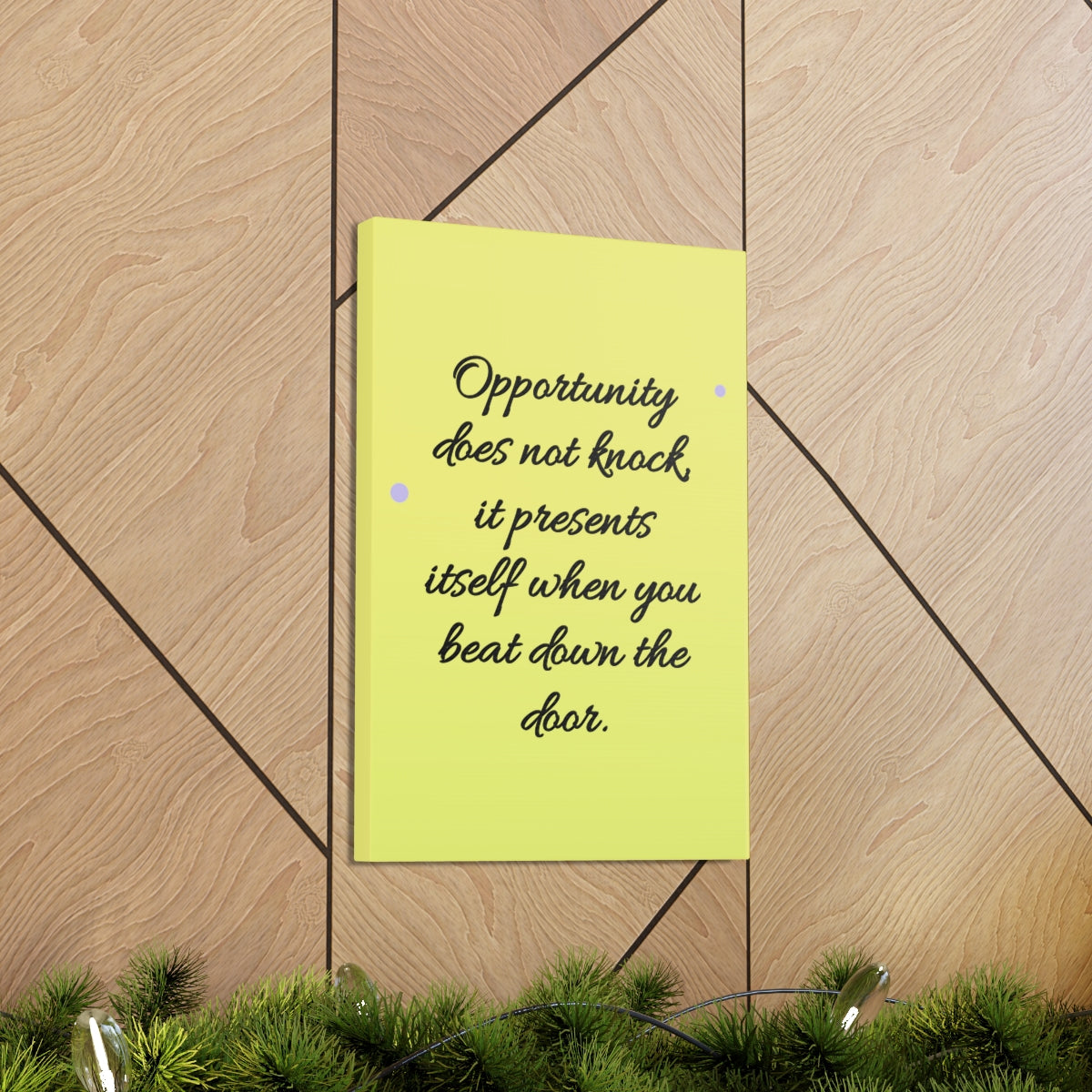 Scripture Walls Inspirational Wall Art Opportunity Does Not Knock Motivation Wall Decor for Home Office Gym Inspiring Success Quote Print Ready to Hang Unframed-Express Your Love Gifts