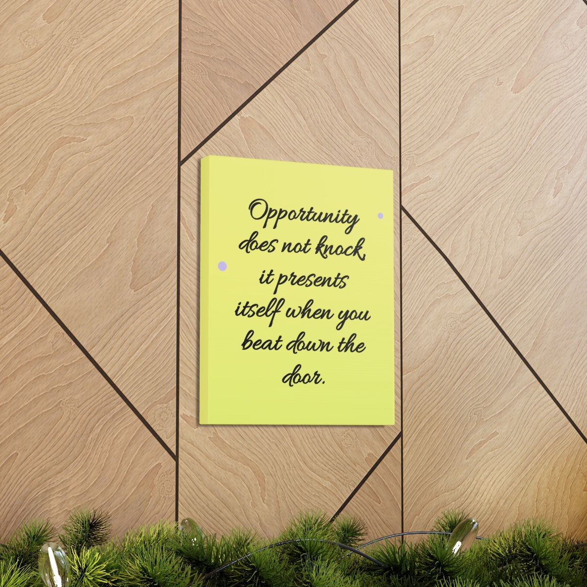Scripture Walls Inspirational Wall Art Opportunity Does Not Knock Motivation Wall Decor for Home Office Gym Inspiring Success Quote Print Ready to Hang Unframed-Express Your Love Gifts