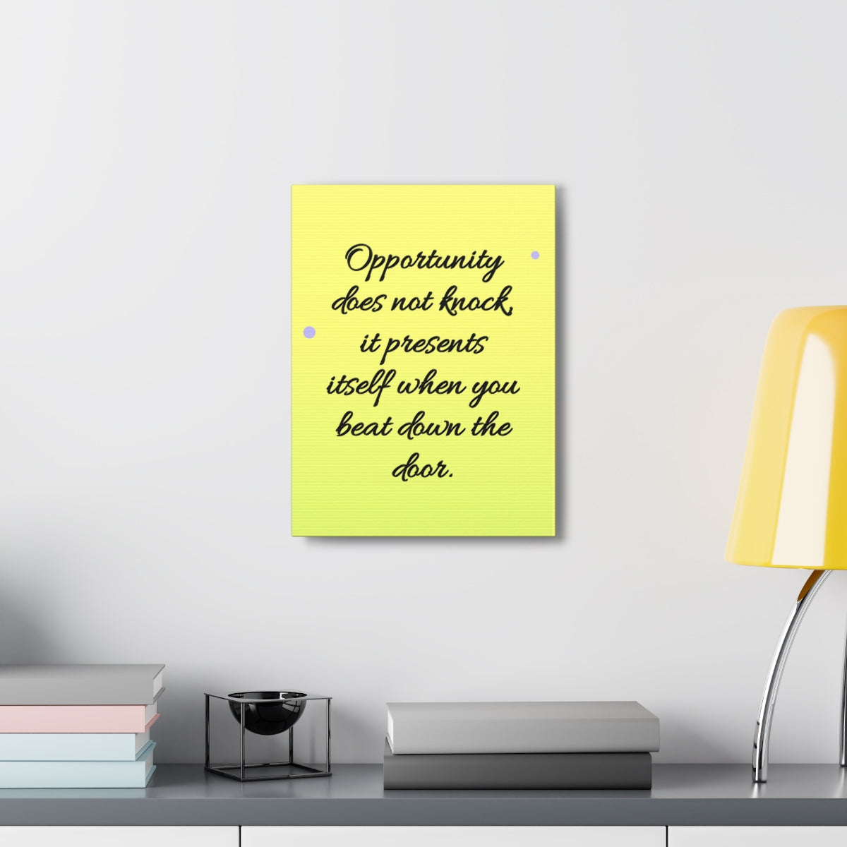 Scripture Walls Inspirational Wall Art Opportunity Does Not Knock Motivation Wall Decor for Home Office Gym Inspiring Success Quote Print Ready to Hang Unframed-Express Your Love Gifts