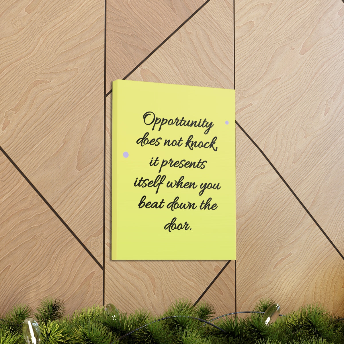 Scripture Walls Inspirational Wall Art Opportunity Does Not Knock Motivation Wall Decor for Home Office Gym Inspiring Success Quote Print Ready to Hang Unframed-Express Your Love Gifts