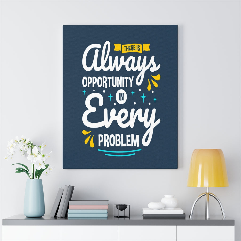 Scripture Walls Inspirational Wall Art Opportunity In Every Problem Wall Art Motivation Wall Decor for Home Office Gym Inspiring Success Quote Print Ready to Hang Unframed-Express Your Love Gifts
