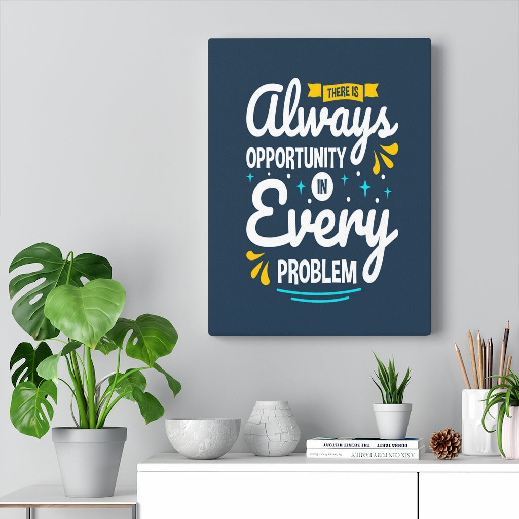 Scripture Walls Inspirational Wall Art Opportunity In Every Problem Wall Art Motivation Wall Decor for Home Office Gym Inspiring Success Quote Print Ready to Hang Unframed-Express Your Love Gifts