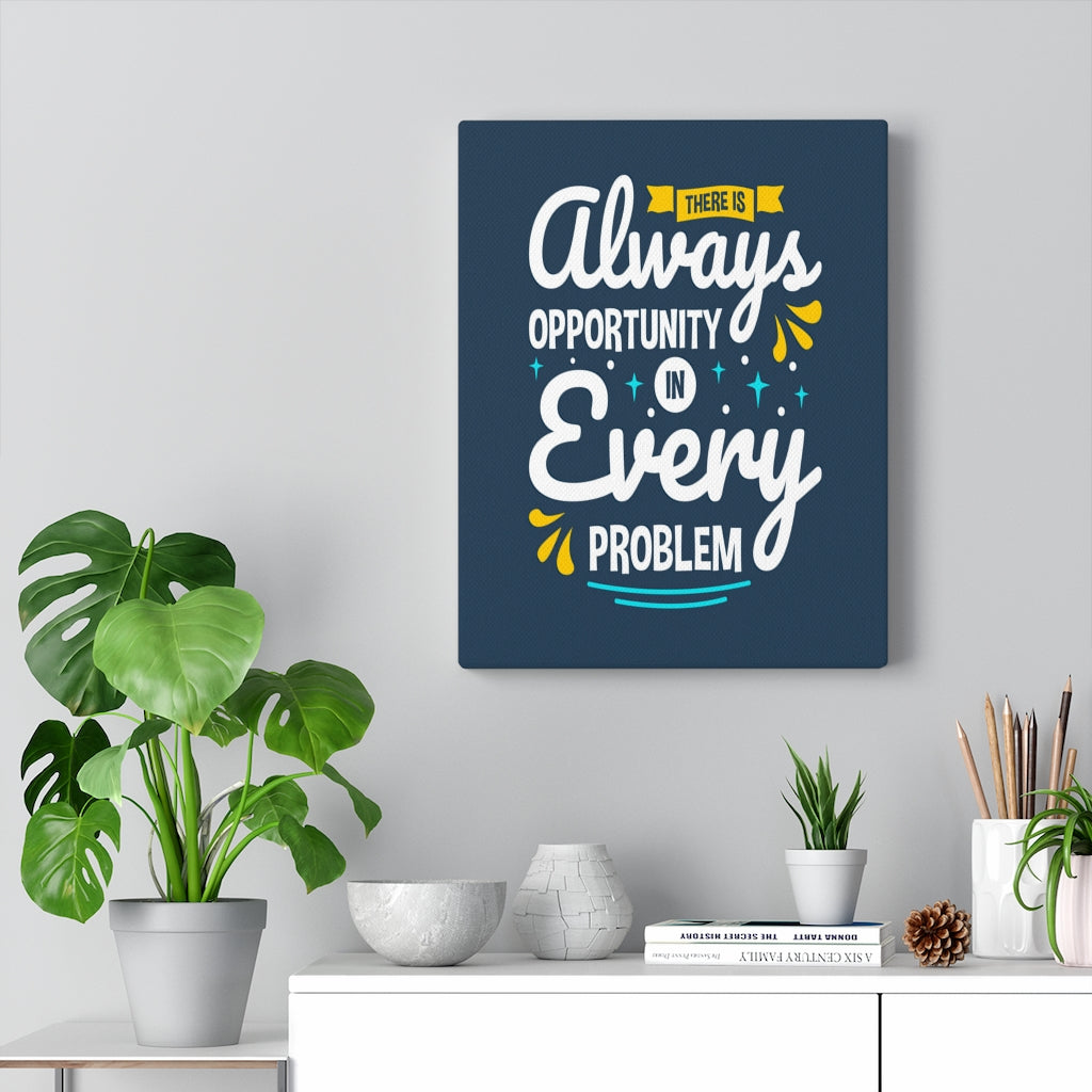 Scripture Walls Inspirational Wall Art Opportunity In Every Problem Wall Art Motivation Wall Decor for Home Office Gym Inspiring Success Quote Print Ready to Hang Unframed-Express Your Love Gifts