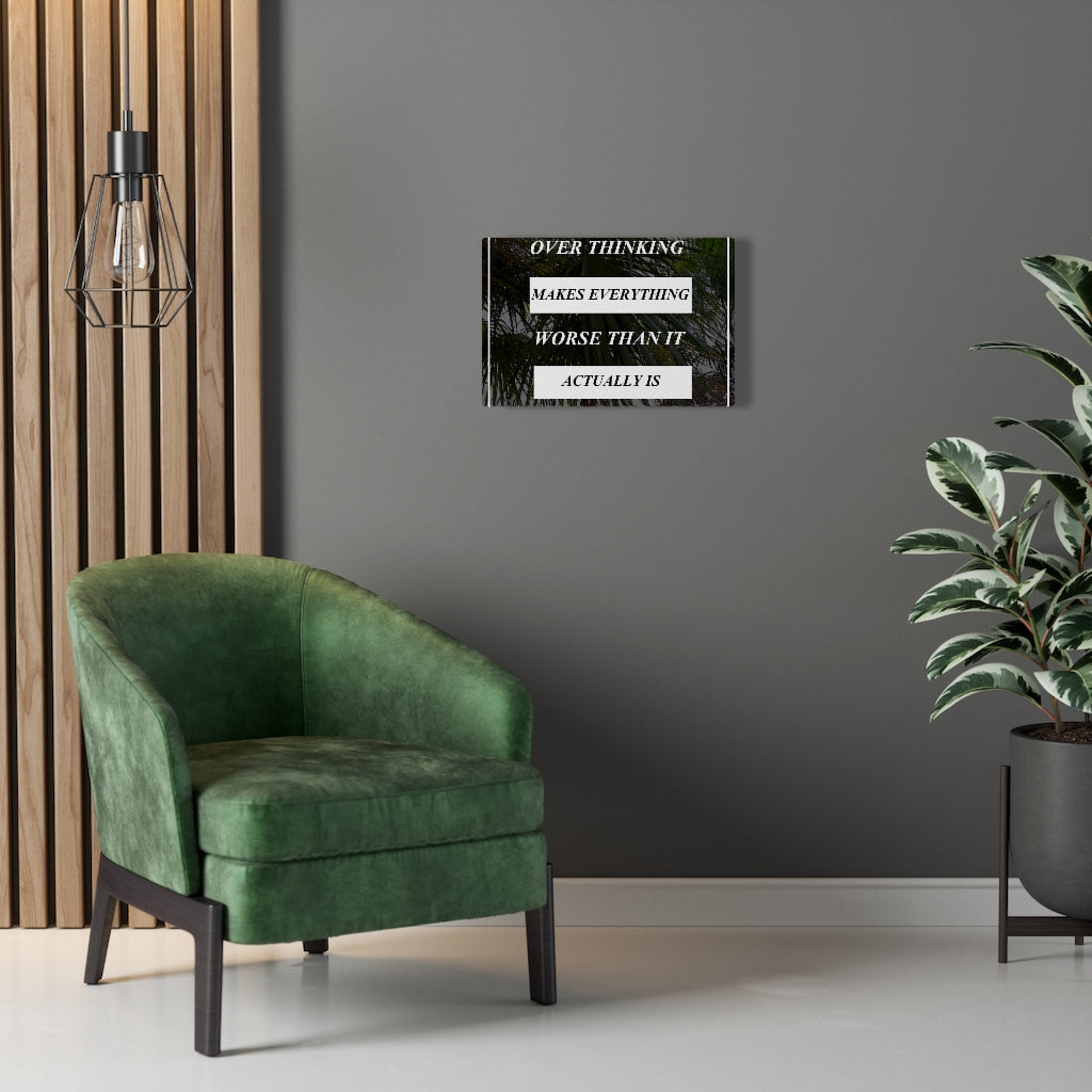 Scripture Walls Inspirational Wall Art Over Thinking Makes Everything Motivational Print Ready to Hang Artwork Unframed-Express Your Love Gifts